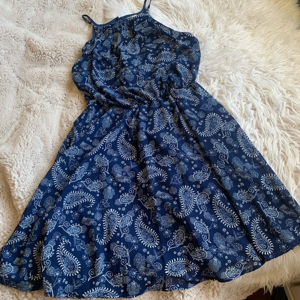 Francesca Blue Paisley Summer Dress